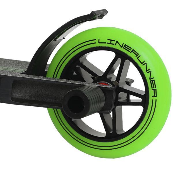 Трюковий самокат алюмінієвий Best Scooter LineRunner салатовий HIC-система ПЕГІ колеса PU 110мм ширина керма 52 см LR-65215 фото
