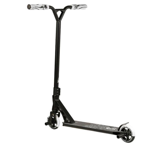 Трюковой самокат алюминиевый Best Scooter Reactor черный с белым HIC-система Пеги колеса PU d - 110 мм ширина руля &ndash; 55 см RC-44436 фото