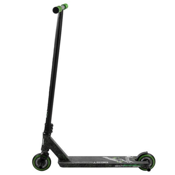 Трюковий самокат Best Scooter CRASH алюмінієвий салатовий  HIC-система пеги колеса PU 110мм ширина керма 57 см 41747 фото