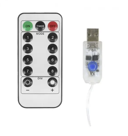 Гирлянда на батарейках и USB питанием "Лучи росы" штора 3х2 Теплый белый имеет пульт zabi фото
