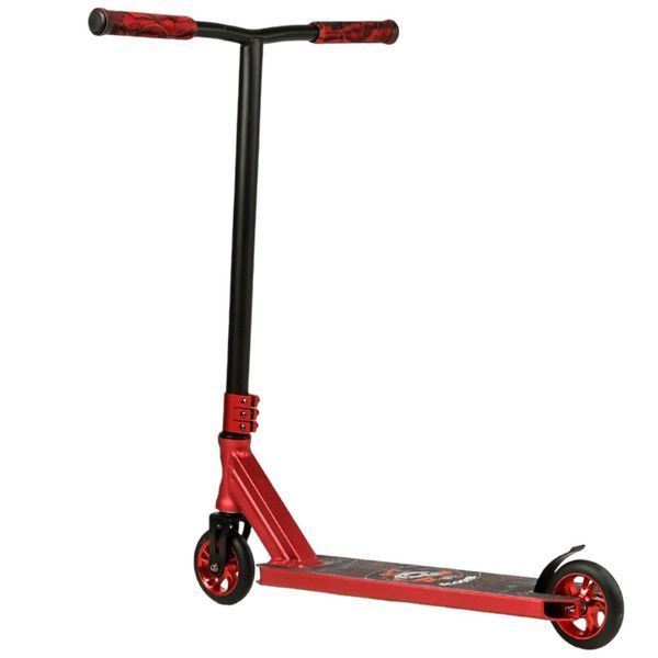 Трюковой самокат красный алюминиевый Best Scooter анодированная покраска HIC-система Пеги колеса PU d - 110мм ширина руля &ndash; 58 см BS-9811 фото