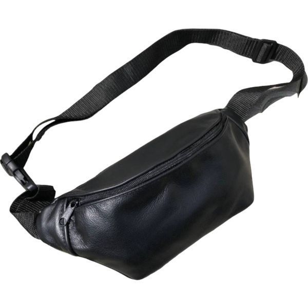 Бананка чоловіча шкіряна сумка бананка чорна 71925 фото