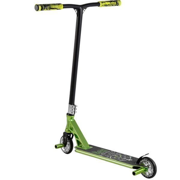 Трюковой самокат Best Scooter алюминиевый салатовый анодированный окрас HIC-система колеса PU 110мм ширина руля - 60 см 53442 фото