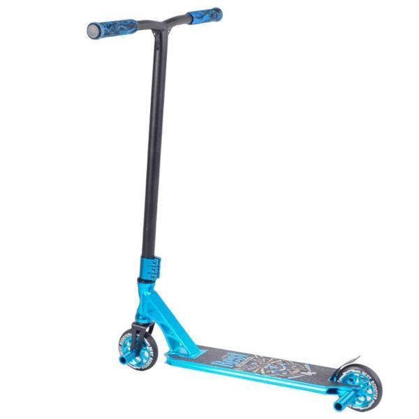 Трюковий самокат Best Scooter алюмінієвий блакитний анодоване фарбування HIC-система колеса  PU 110мм ширина керма - 60 см  53480 фото