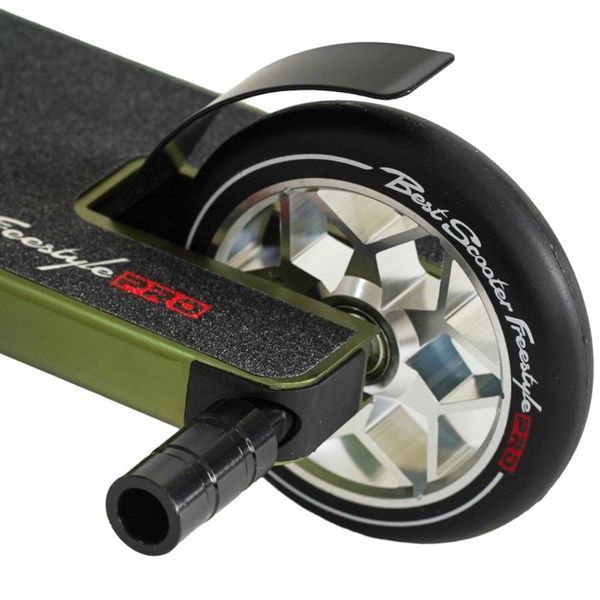 Трюковий самокат алюмінієвий Best Scooter Freestyle зелений HIC-система Пеги колеса PU d - 120 мм ширина керма &ndash; 58 см   N- 56307 фото