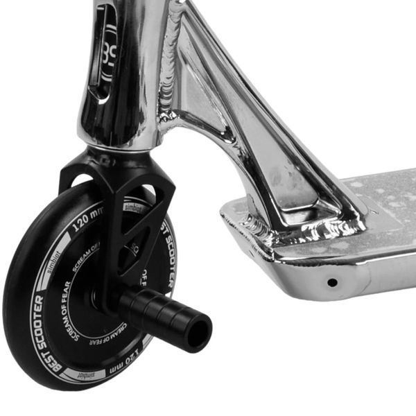 Трюковий самокат Simbiote Best Scooter Веном алюмінієвий сірий HIC-система Пеги колеса PU 120 мм ширина керма - 57 см 65030 фото