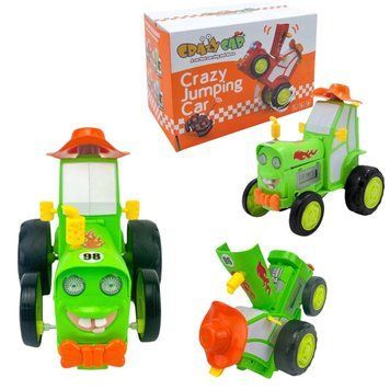 Crazy jumping car веселый трактор салатовый имеет световые и звуковые эффекты крейзи трактор на пульте управления CAR 2101-A фото