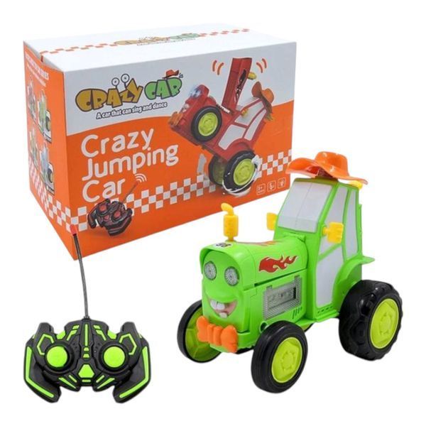 Crazy jumping car веселый трактор салатовый имеет световые и звуковые эффекты крейзи трактор на пульте управления CAR 2101-A фото