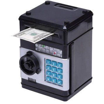 Копилка-сейф с кодовым замком NUMBER BANK Черный 00100 фото