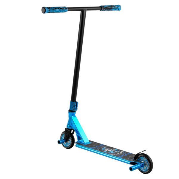 Трюковий самокат Best Scooter алюмінієвий синій анодоване фарбування HIC-система колеса  PU 110мм ширина керма - 60 см  98901 фото