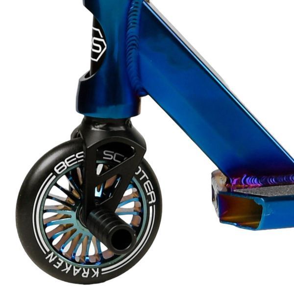 Трюковий самокат Kraken синій алюмінієвий Best Scooter анодоване фарбування HIC-система Пеги колеса PU d - 110мм ширина керма &ndash; 58 см   KR-71078  фото
