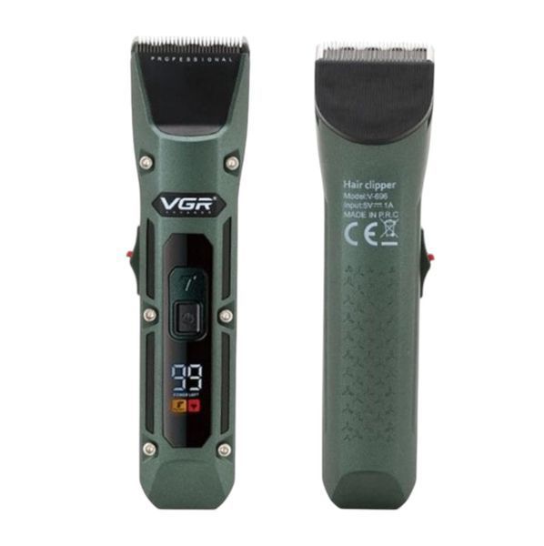 Машинка для стрижки волос VGR V-696 с LED дисплеем и турбо режимом аккумуляторная триммер для бороды 29745 фото