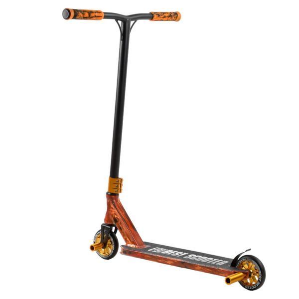 Трюковий самокат алюмінієвий Best Scooter помаранчевий HIC-система Пеги колеса PU d - 110мм ширина керма - 60 см  BS-77225  фото