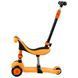 Самокат 3в1 трехколесный Best Scooter оранжевый с ручкой и амортизаторами колеса PU с подсветкой BS-50584 фото 4